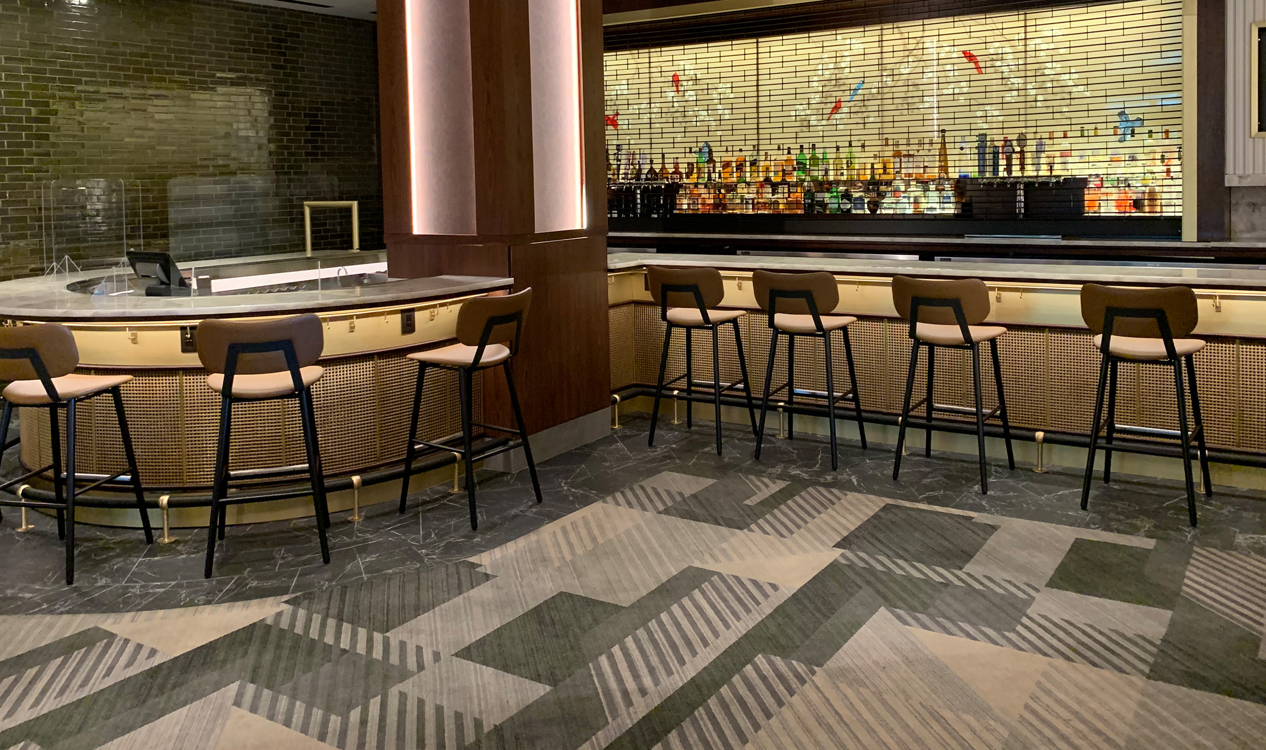 M22-28 Woven Wire Mesh in Bronze Cladding Bar