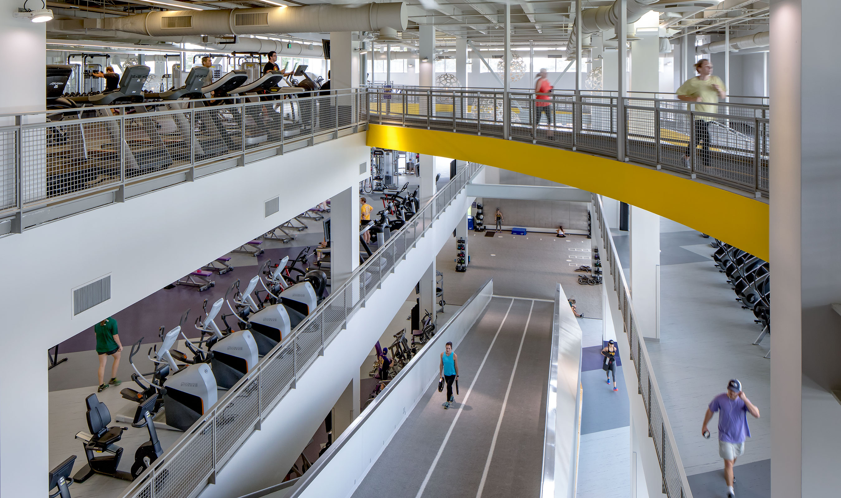 Student Recreation Center at LSU Outfitted with Railing Panels Banker Wire