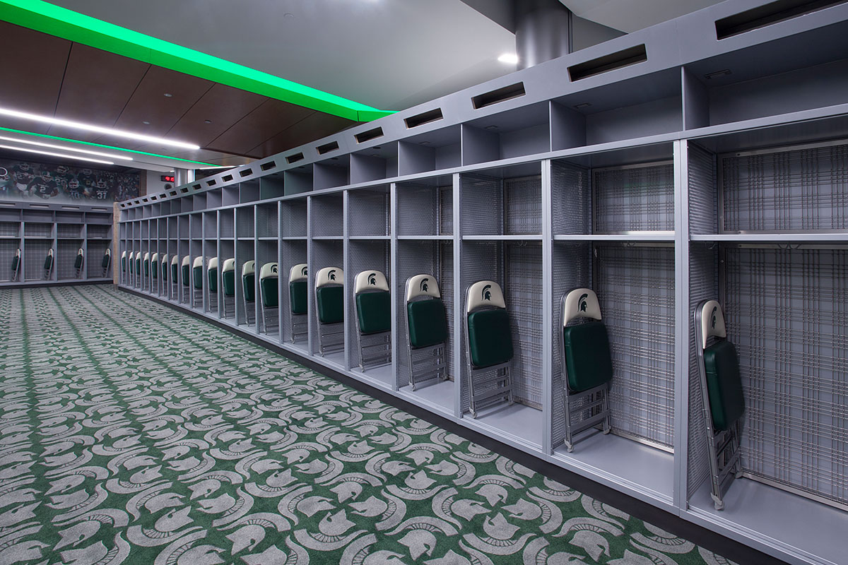 Michigan State University Locker Room