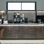 TXZ-3 Decorative Wire Mesh for Retail Coffee Bar in Plated Antique Brass