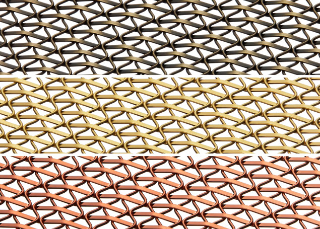 Golden Color Decorative Woven Mesh Fabric Manufacturer