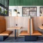 WDZ-539 Welded Wire Mesh Trellis Installed as a Space Divider from the seating.