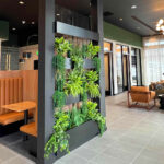 This Indoor Planter is a rustic yet modern centerpiece featuring Banker Welded Wire Mesh