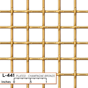 L-441 Woven Wire Mesh in Plated Champagne Bronze