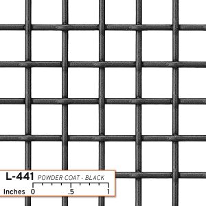 L-441 Woven Wire Mesh in Powder Coat Black finish