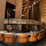 Banker Wire bronze architectural wire mesh installation creating focal points at the Ace Porter bar