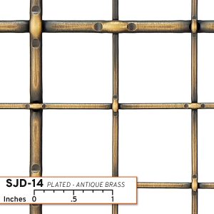 SJD-14 Woven Wire Mesh in Plated Antique Brass finish available in stock to buy now!