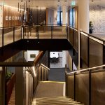 Decorative Wire Mesh for Hand Railings within Corporate Spaces