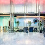 Decorative Wire Mesh for Interior Cladding within Corporate Spaces