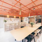 Decorative Wire Mesh for Ceiling and Lighting Fixtures within Corporate Spaces