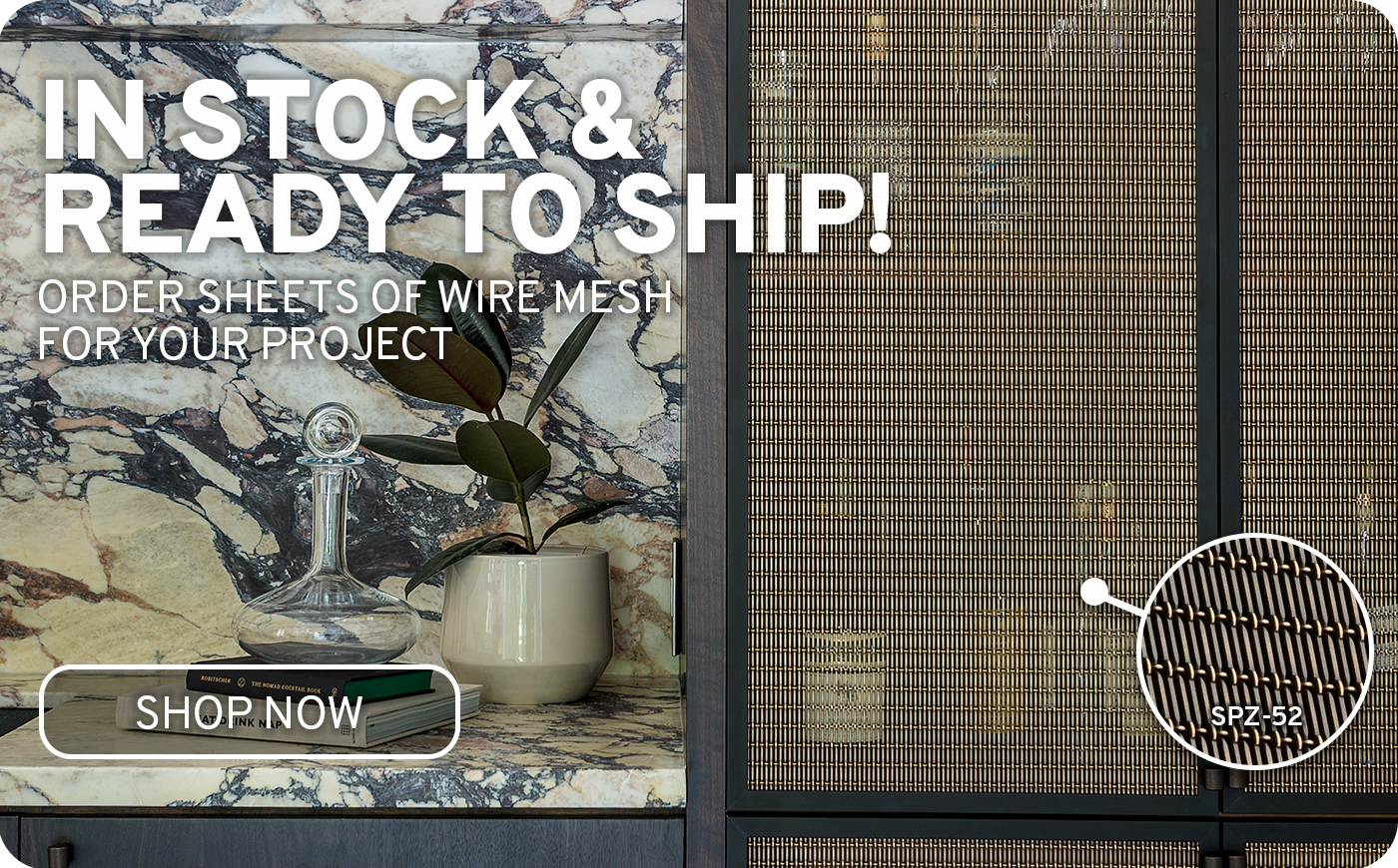 Woven Wire Mesh Panels in stock and available for online purchase in the Banker Wire quick ship store.