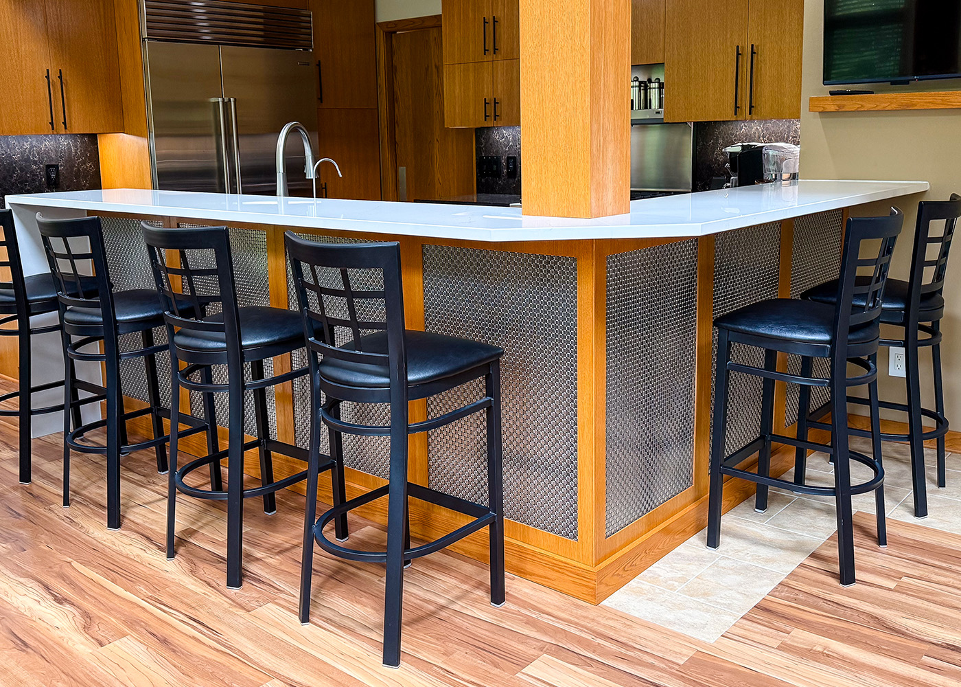 Woven Wire Mesh Gives Home Remodel an Elevated Look
